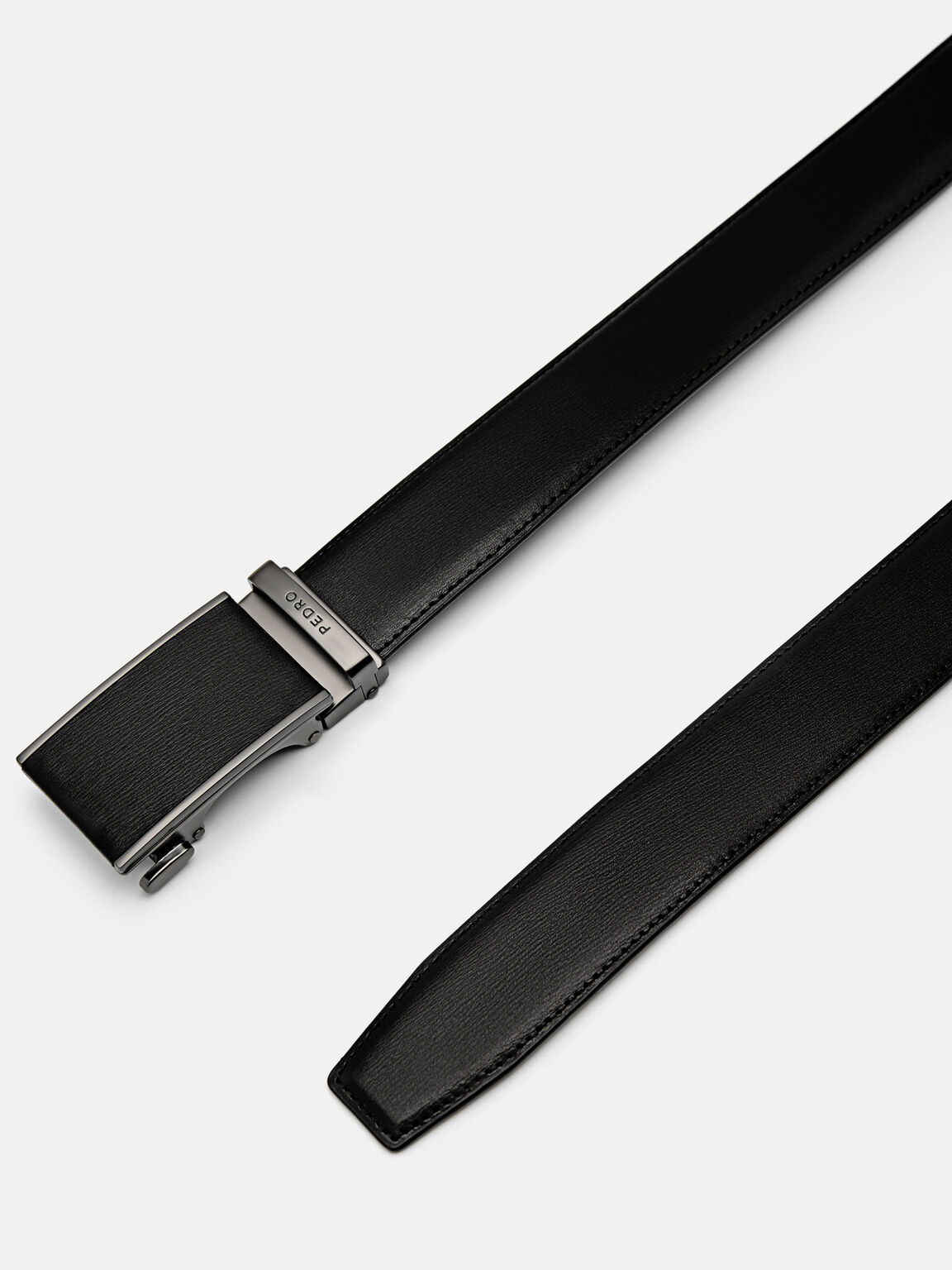 Embossed Leather Automatic Belt, 