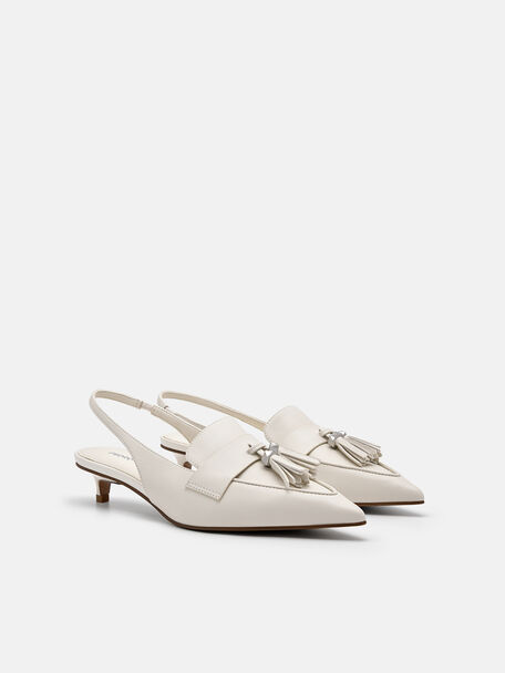 PEDRO Icon Leather Heel Sandals, Black