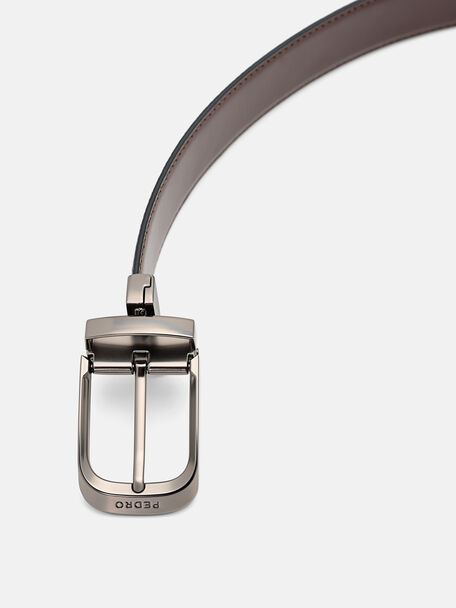 Sabuk Kulit Bolak-Balik dengan Gesper Pin, 