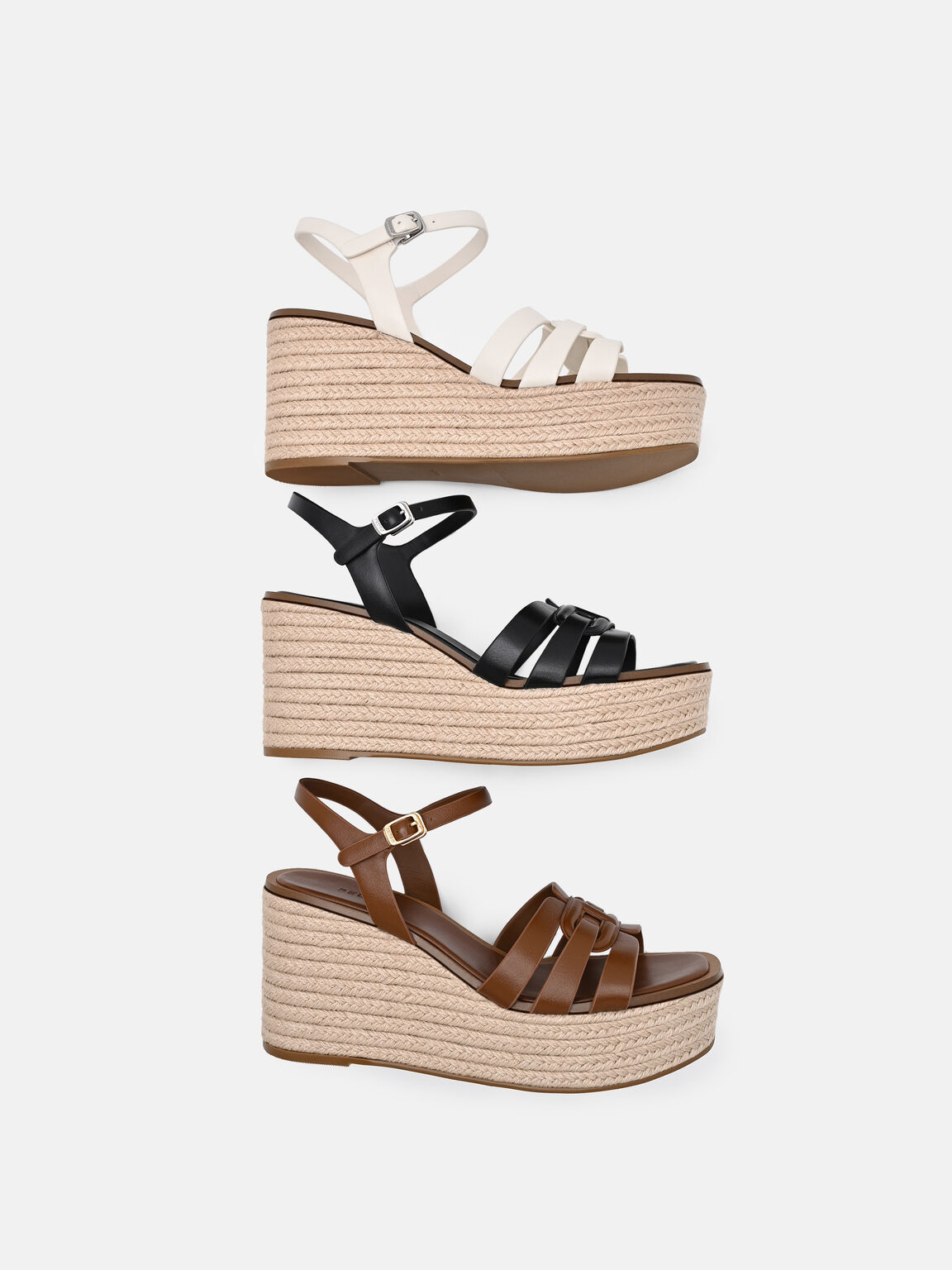 Carmel Leather Wedge Sandals, , hi-res