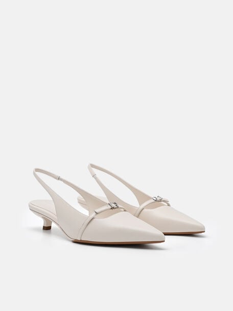 Sepatu Hak Tinggi Slingback Kulit Maggie, , hi-res