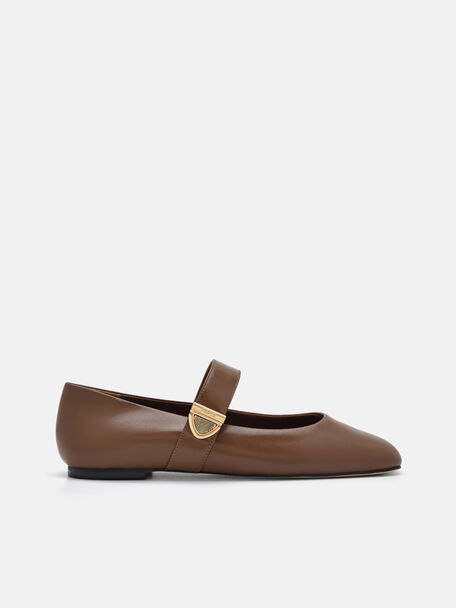 Lottie Leather Ballerina Flats, 