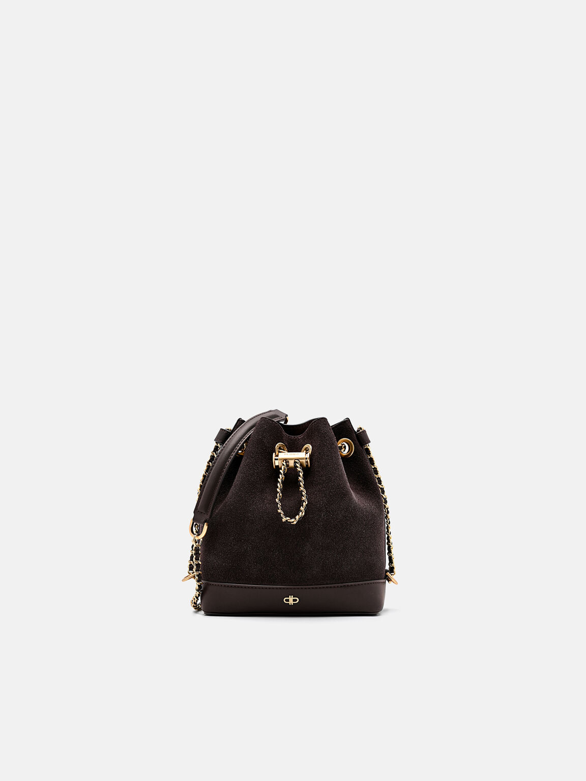 Suede Mini Bucket Bag, , hi-res