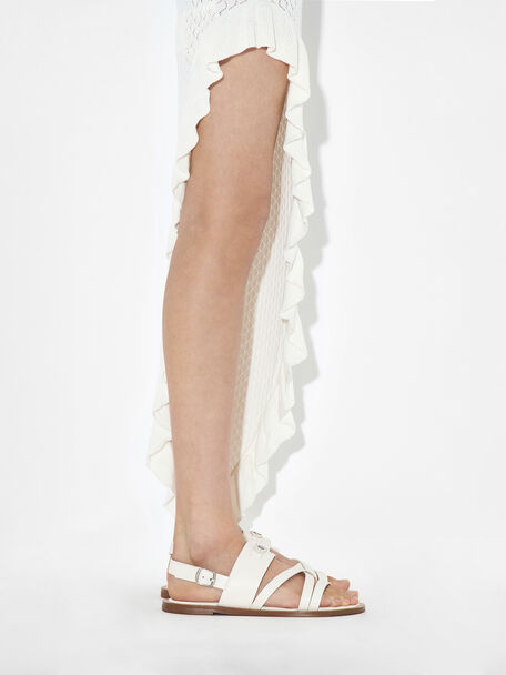 PEDRO Icon Leather Heel Sandals, Black