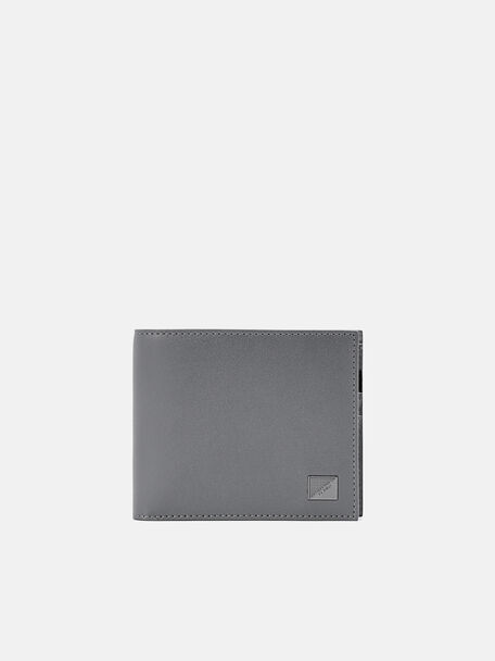 Dompet Flip Lipat Dua Kulit, Dark Grey, hi-res