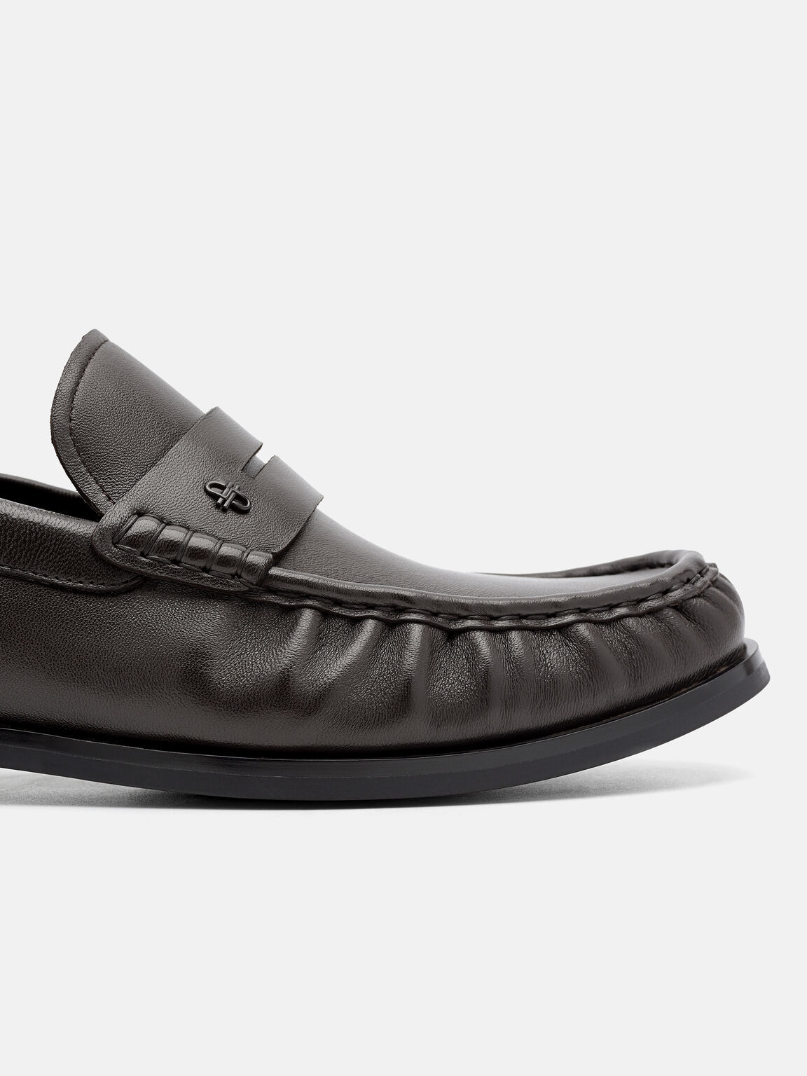 Leather Penny Loafers, , hi-res