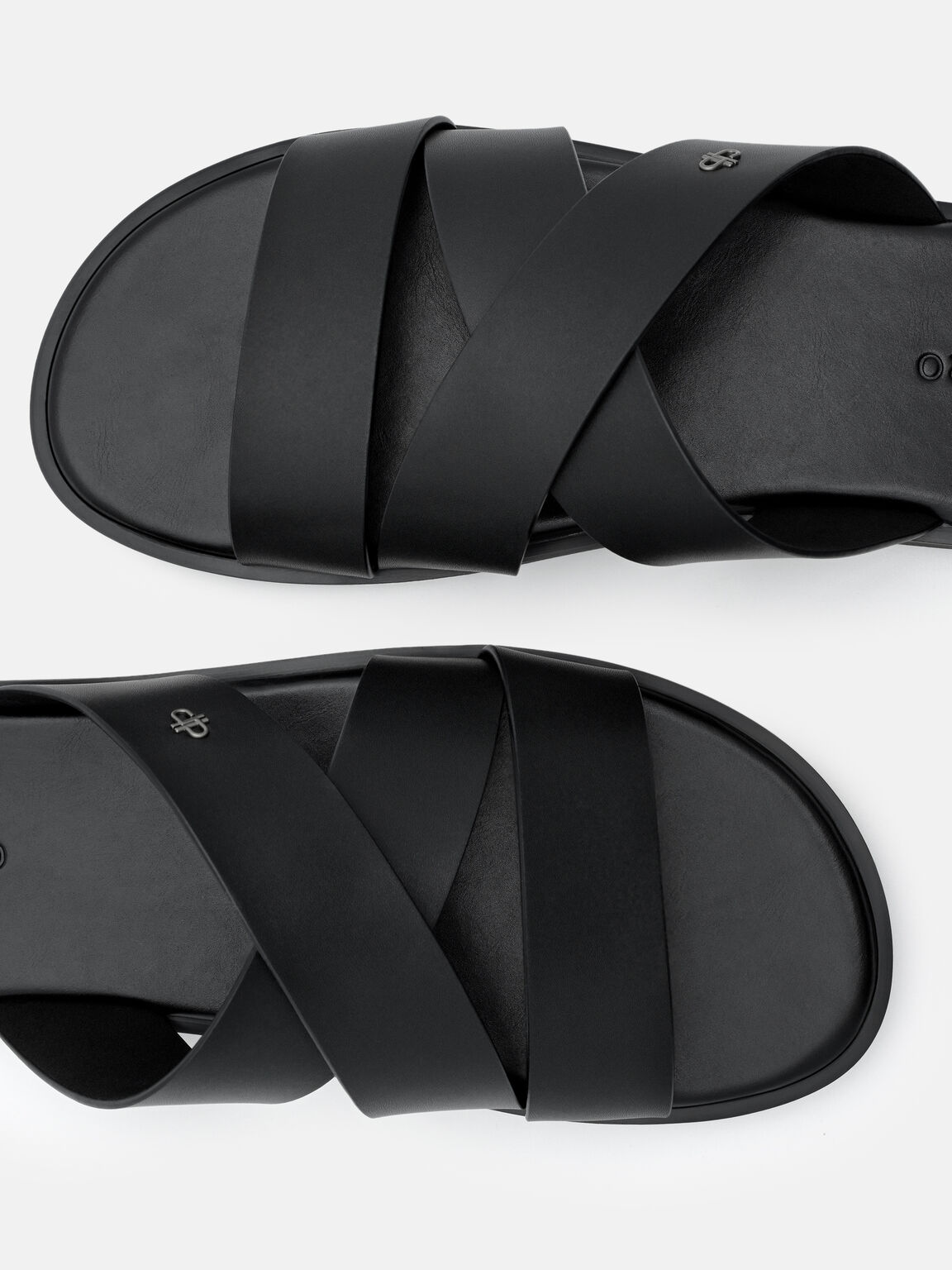 Cross-Strap Slide Sandals, , hi-res