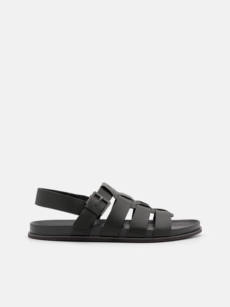 Sandal Kulit Caged Backstrap, , hi-res