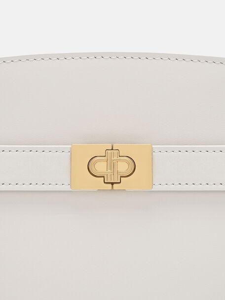 Tas Tangan Kulit dengan Sabuk, 