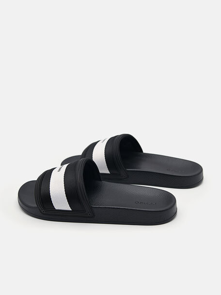 PEDRO Icon Leather Heel Sandals, Black