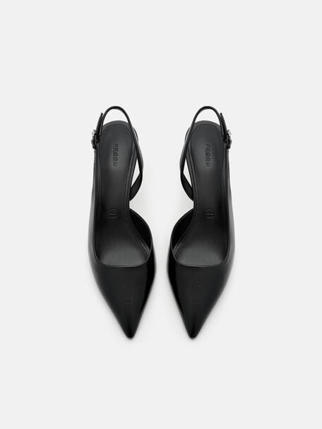 Isla Leather Slingback Heel Pumps, , hi-res
