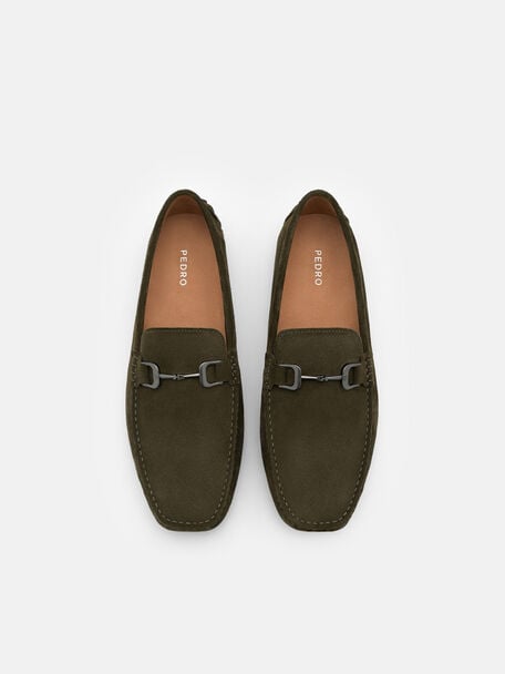 Suede Horsebit Driving Shoes, 