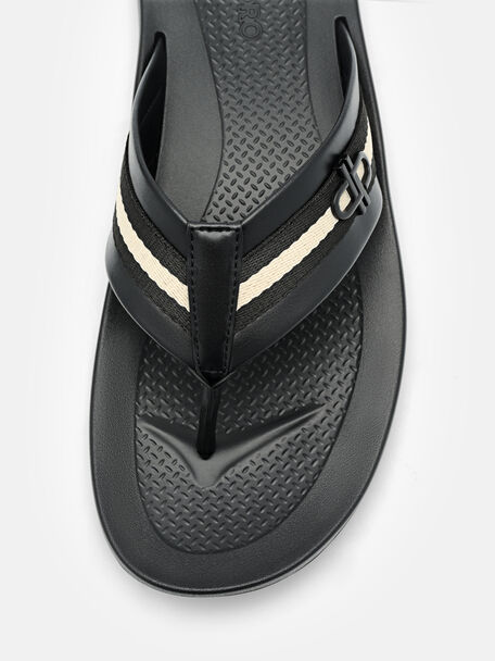 PEDRO Icon Leather Heel Sandals, Black