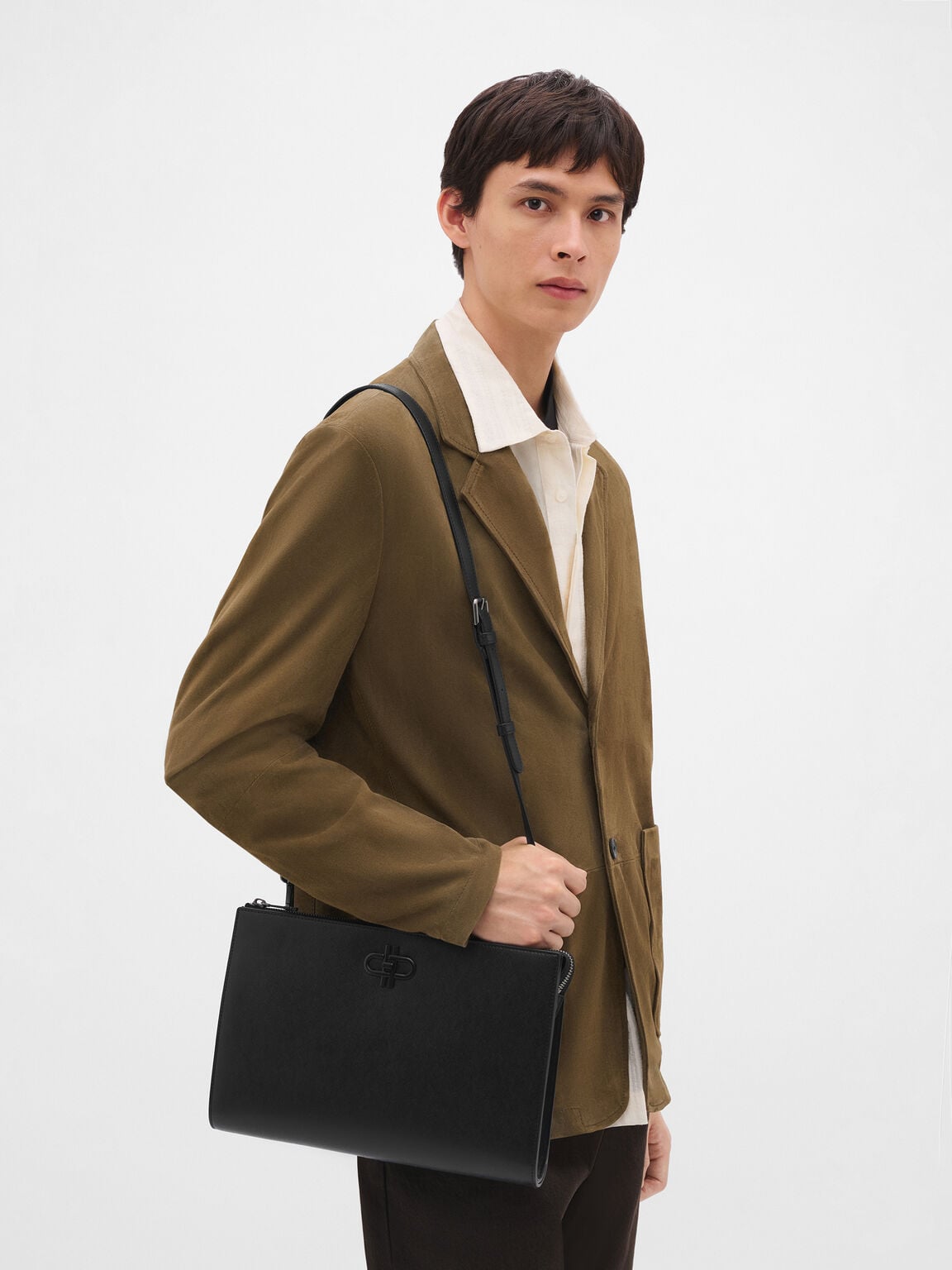 Saffiano Leather Portfolio Bag, 