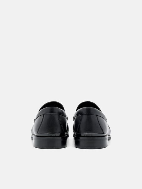 PEDRO Icon Leather Heel Sandals, Black