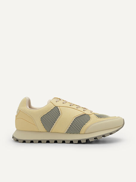 Mono Track Low Top Sneakers, Light Yellow, hi-res