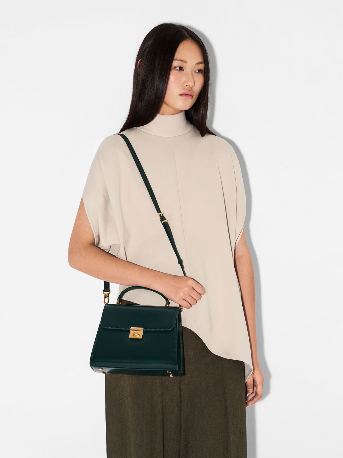 Leather Handbag, , hi-res