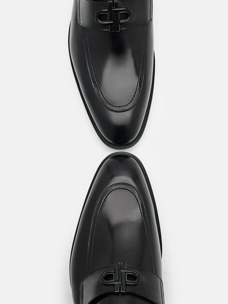 PEDRO Icon Leather Heel Sandals, Black