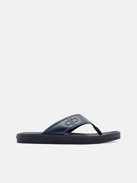 PEDRO Icon Leather Heel Sandals, Black