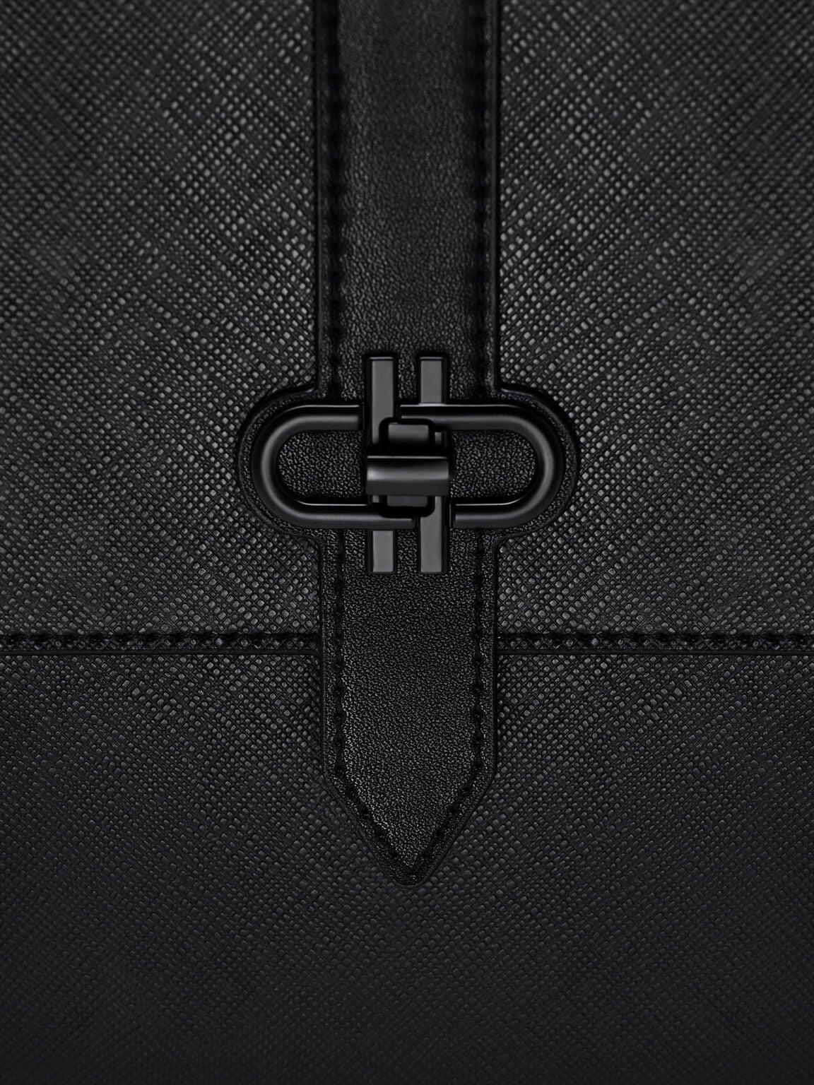 Boxy Saffiano Leather Crossbody Bag, , hi-res