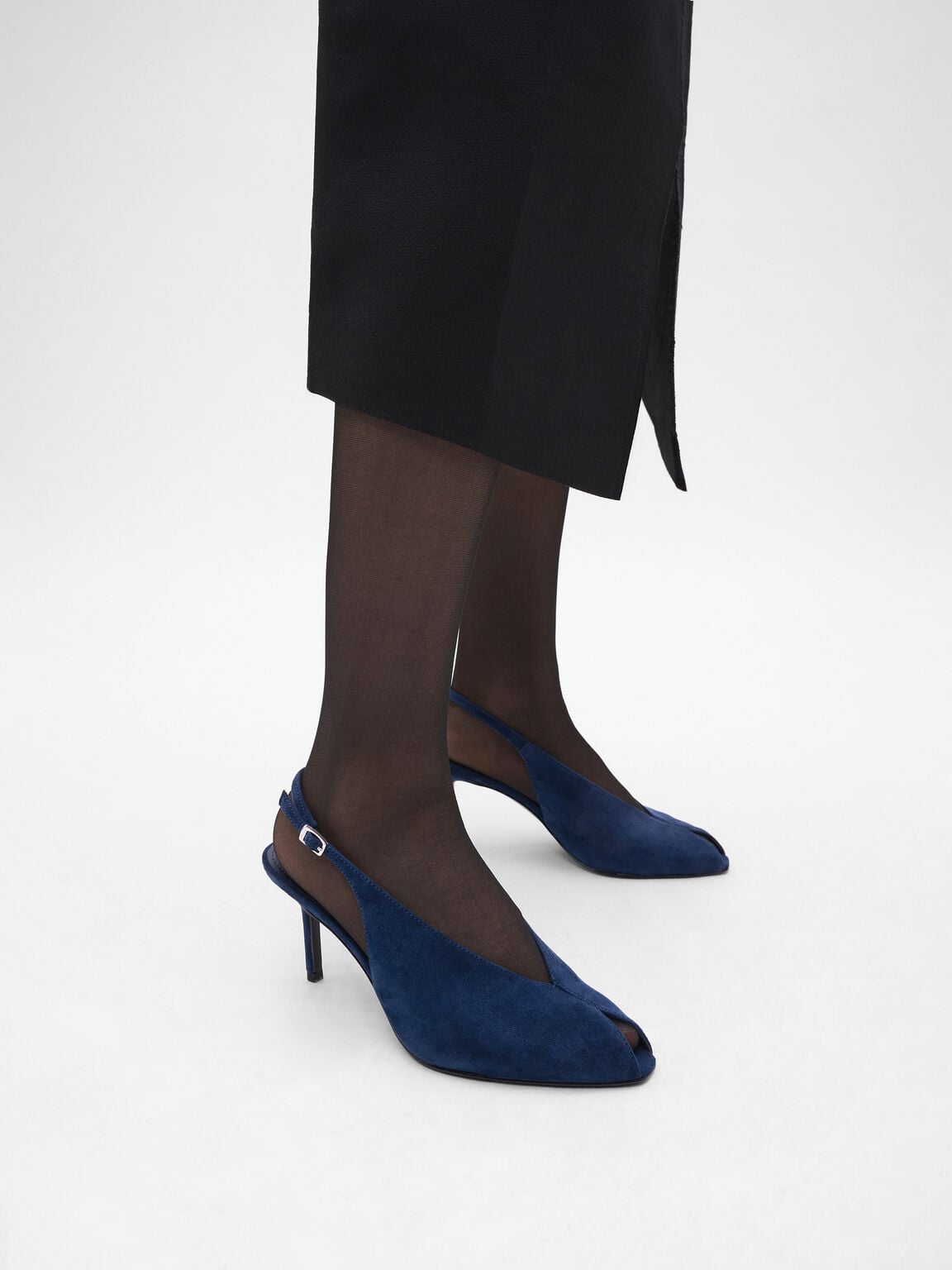 Sylvie Suede Slingback Heel Pumps, , hi-res