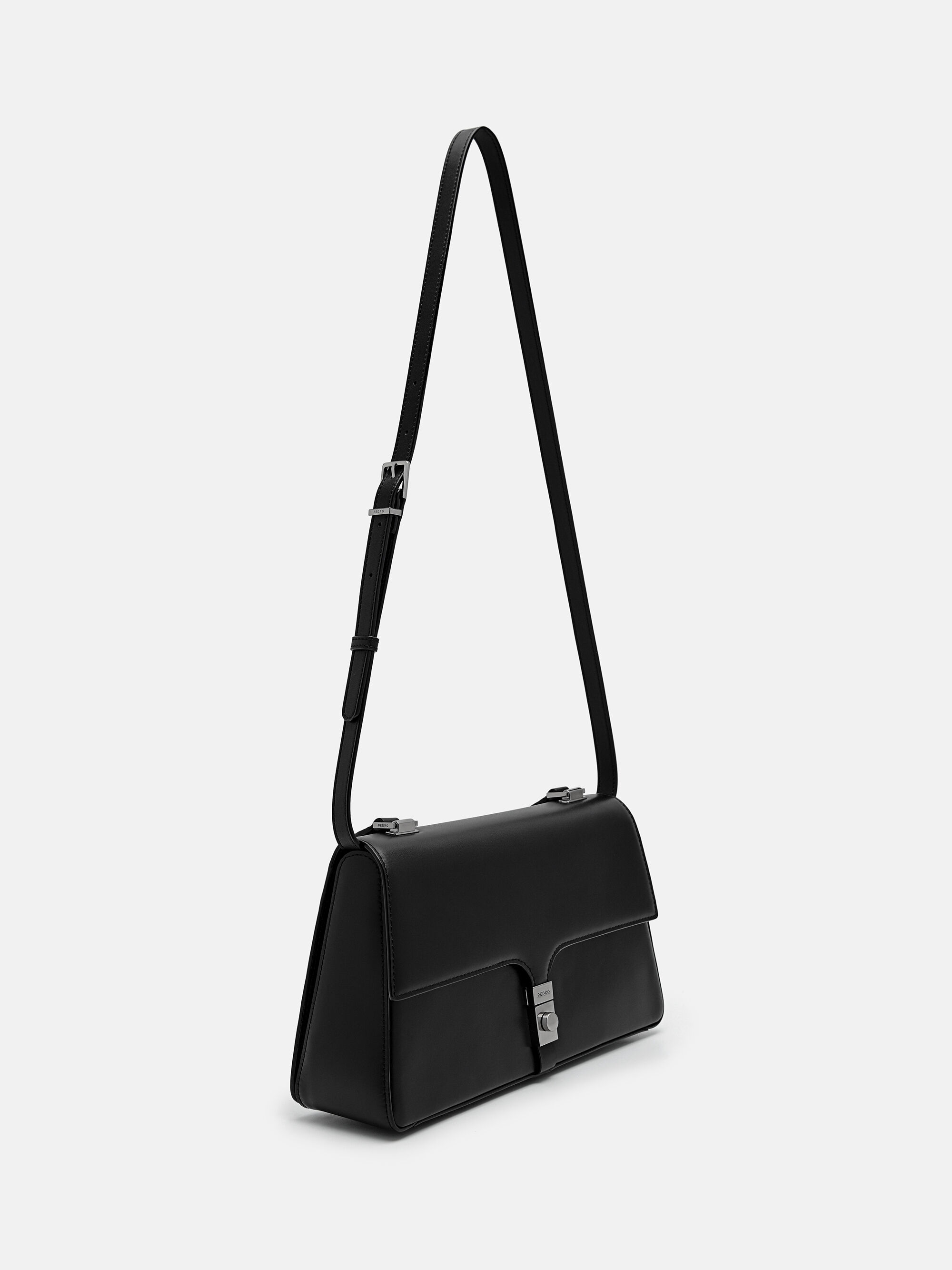 Black PEDRO Studio Farida Leather Handbag - PEDRO ID