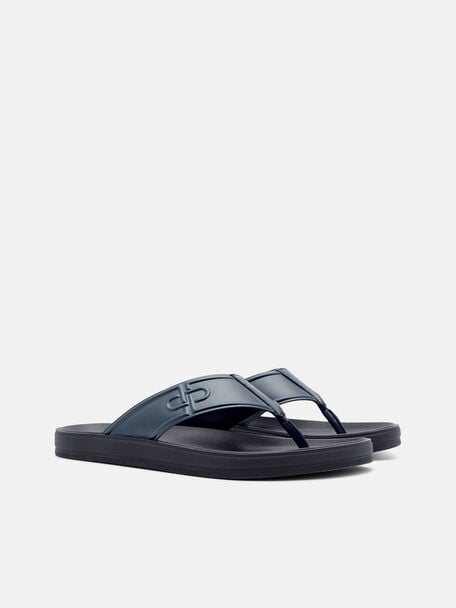 PEDRO Icon Leather Heel Sandals, Black