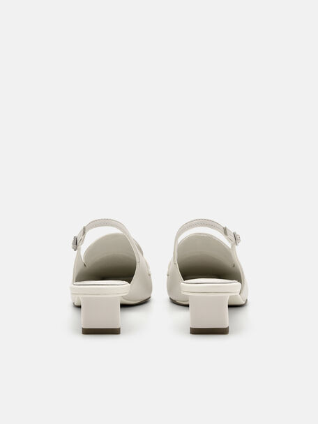 PEDRO Icon Leather Heel Sandals, Black