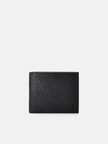 Embossed Leather Bi-Fold Flip Wallet, , hi-res