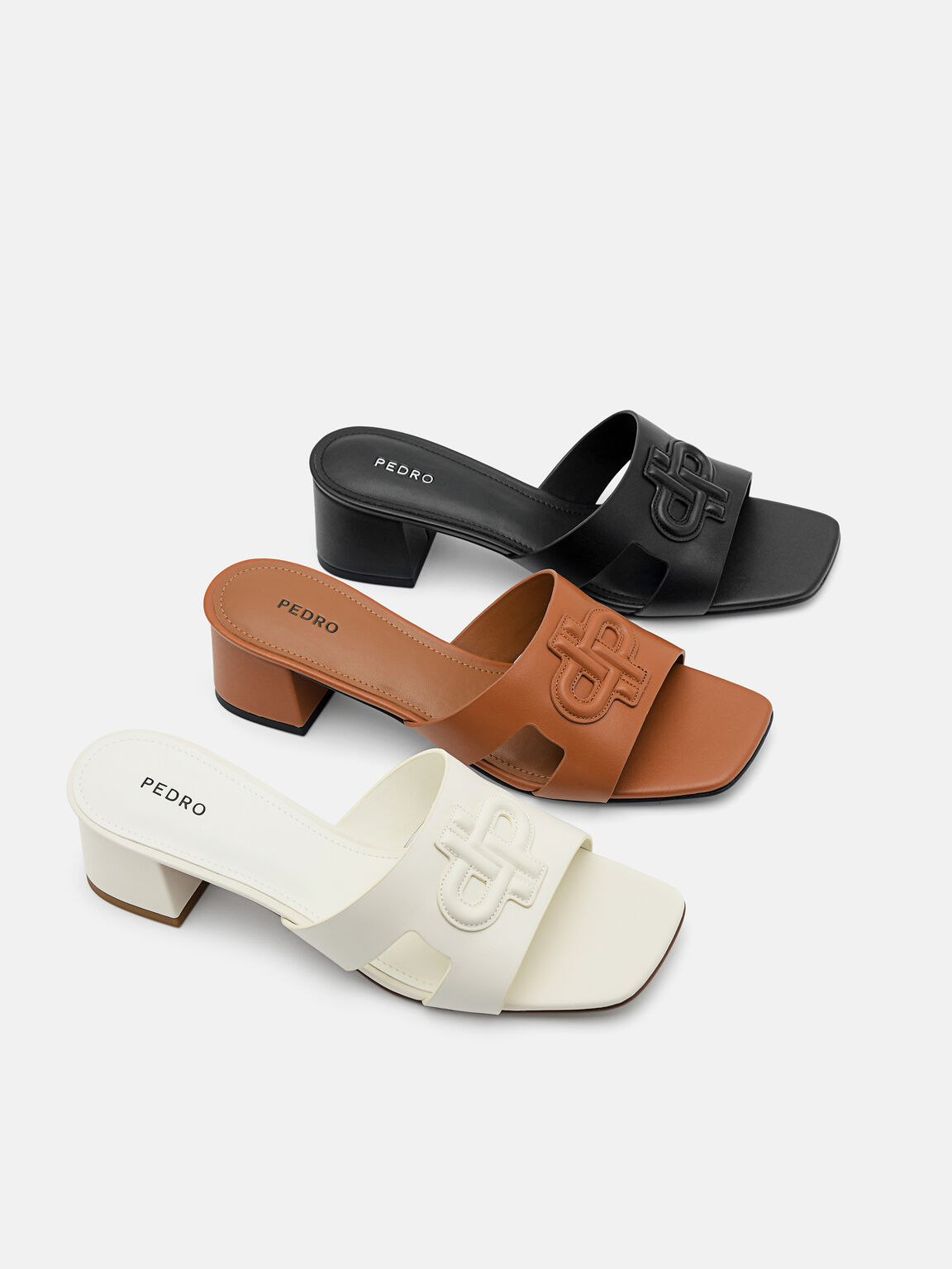 PEDRO Icon Leather Heel Sandals, 