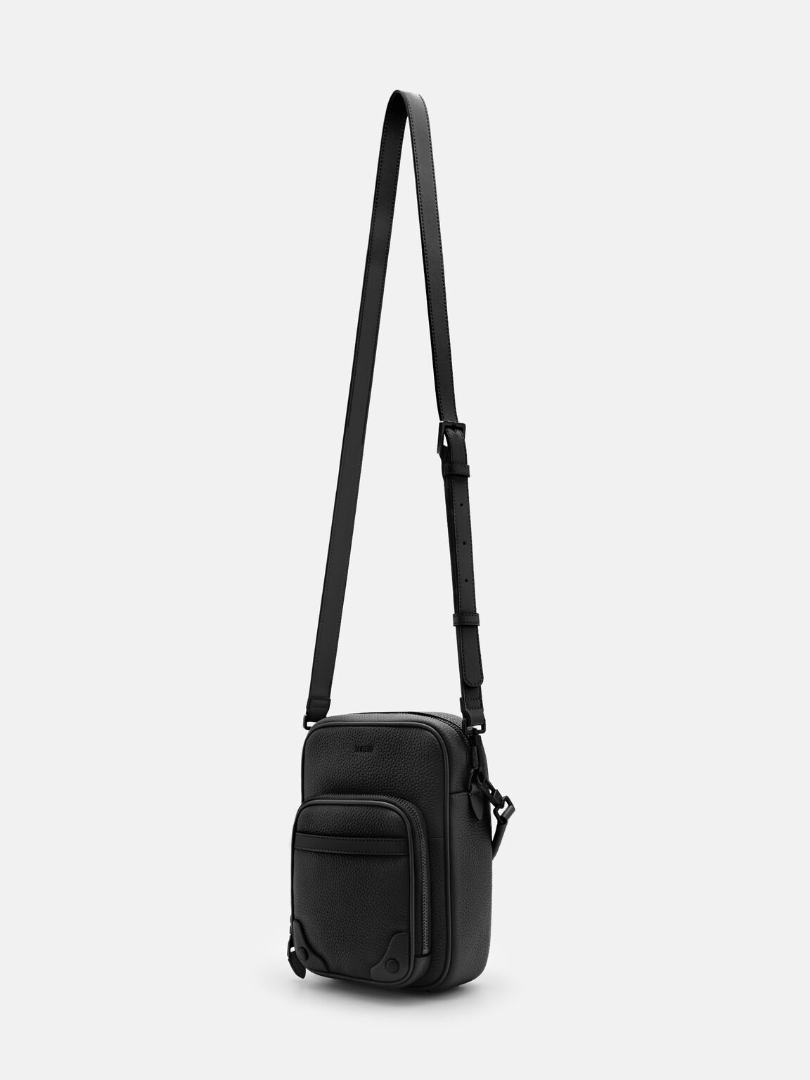 Patrice Tumbled Leather Crossbody Bag, 