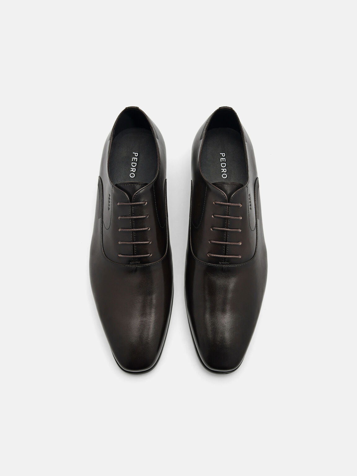 Burnished Leather Oxford Shoes, 