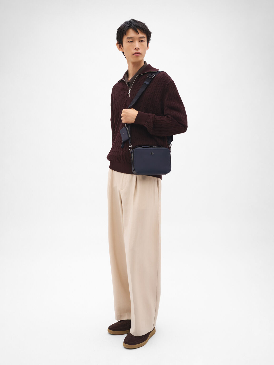 Drew Leather Crossbody Bag, , hi-res