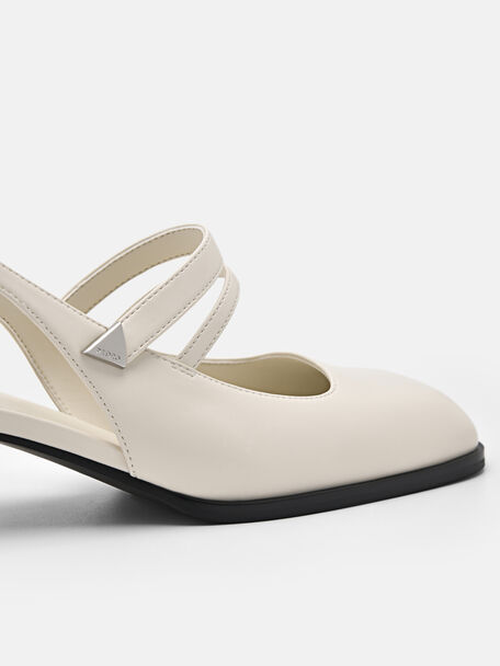 PEDRO Icon Leather Heel Sandals, Black