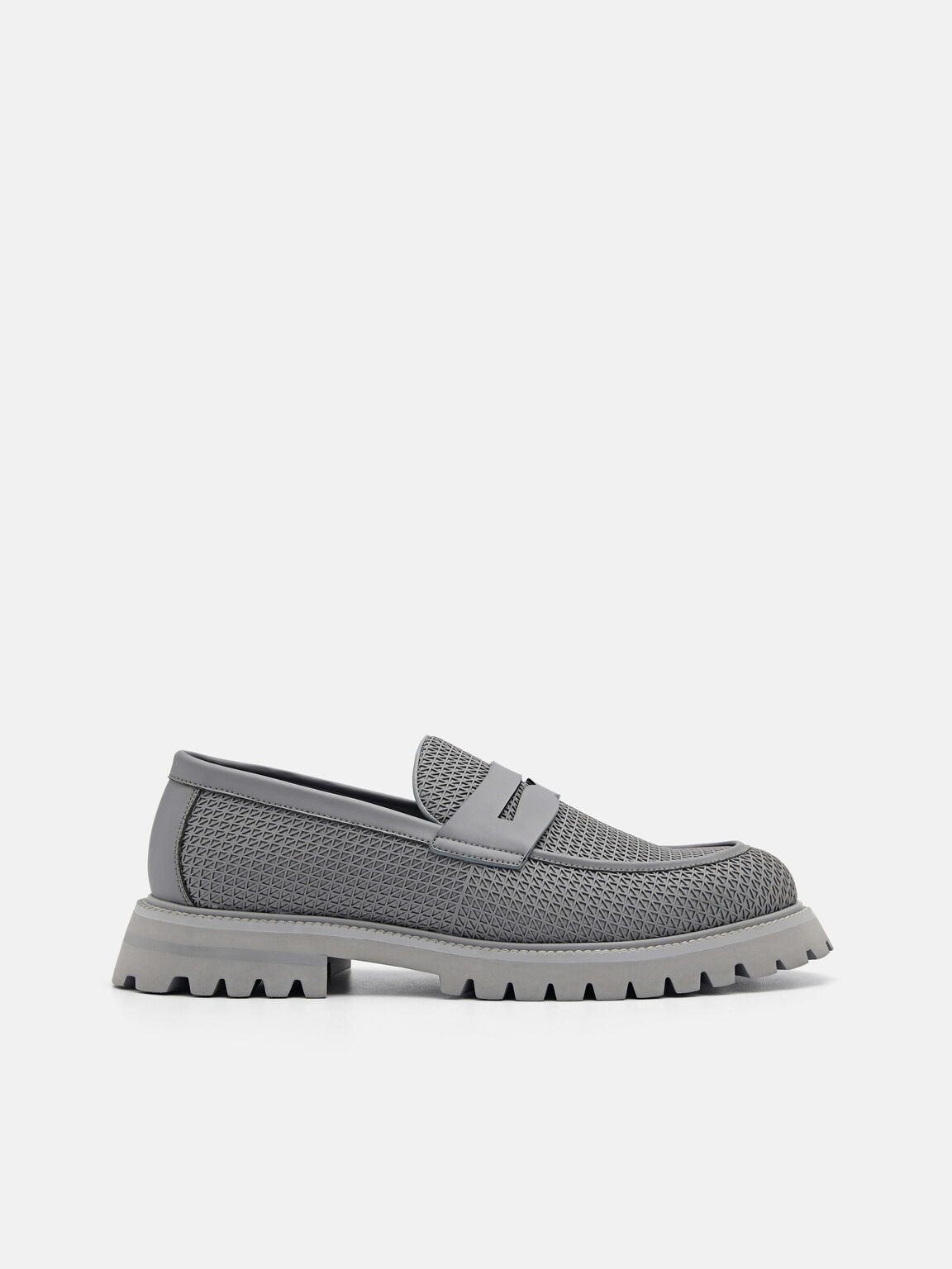 Mosaic Fabric Loafers in Pixel, Grey, hi-res