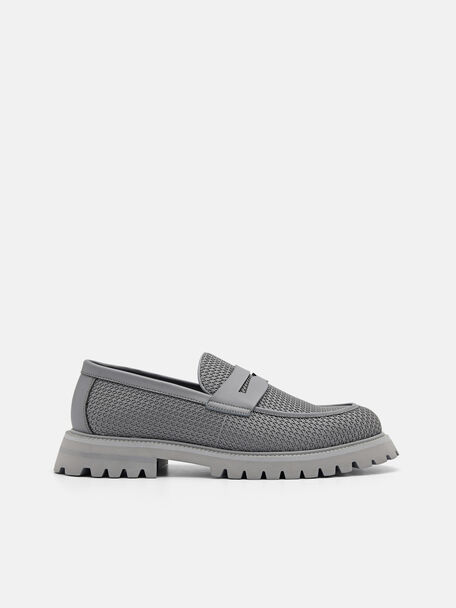 Mosaic Fabric Loafers in Pixel, Grey, hi-res