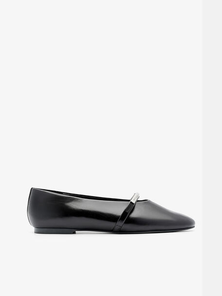 PEDRO Icon Leather Heel Sandals, Black