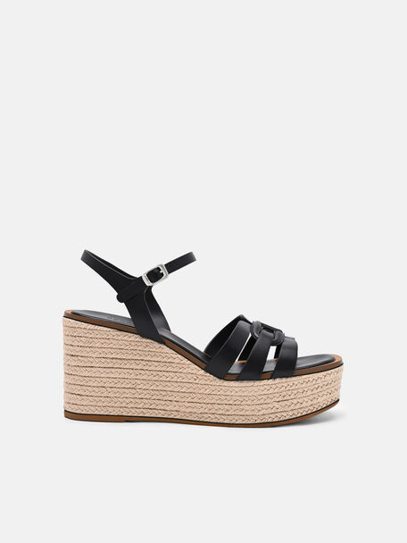 Carmel Leather Wedge Sandals, , hi-res