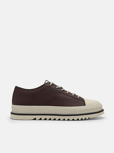 Men's Owen Court Sneakers, Dark Brown, hi-res