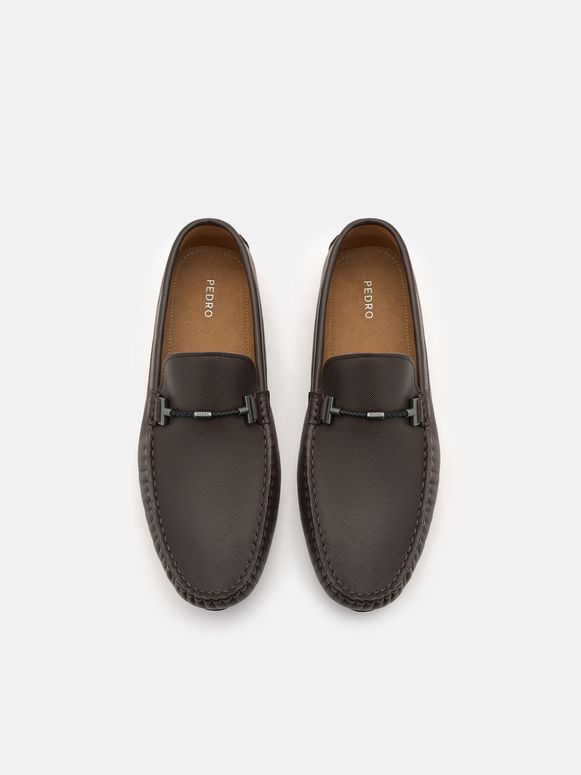 Sepatu Driving Kulit Saffiano Robert, , hi-res