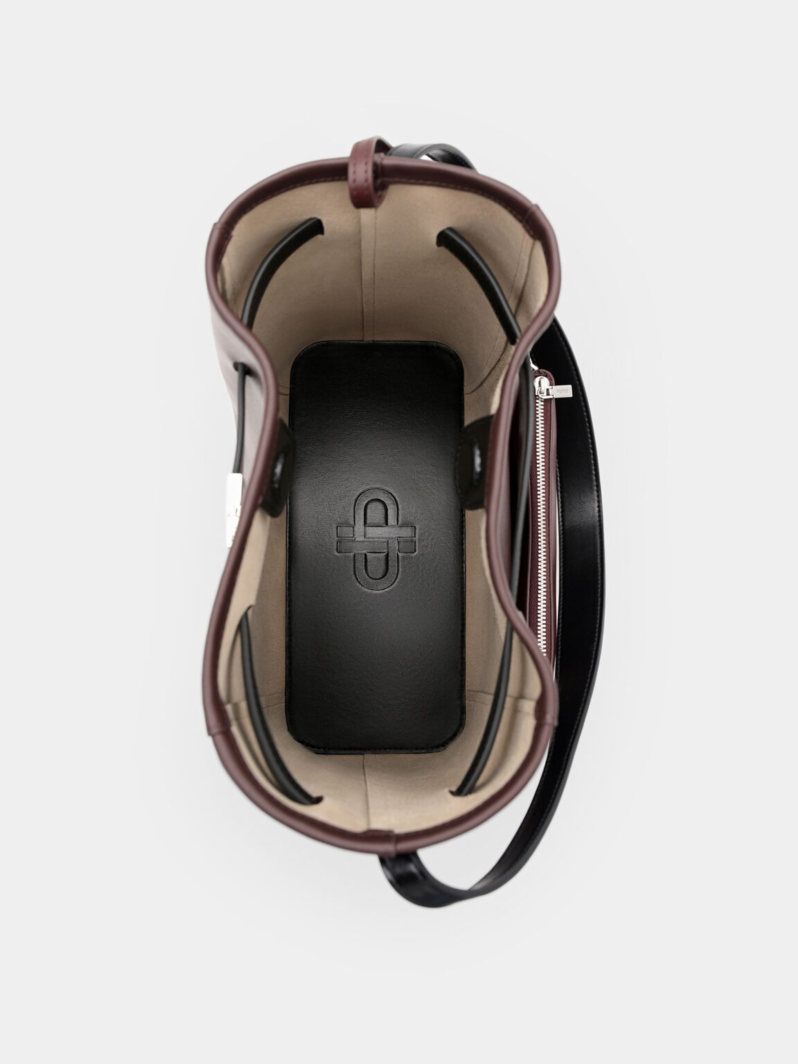 Tas Bucket Kulit Jatte dengan Sabuk, , hi-res