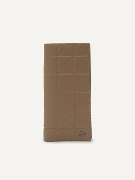 PEDRO Icon Leather Long Wallet in Pixel, Taupe, hi-res