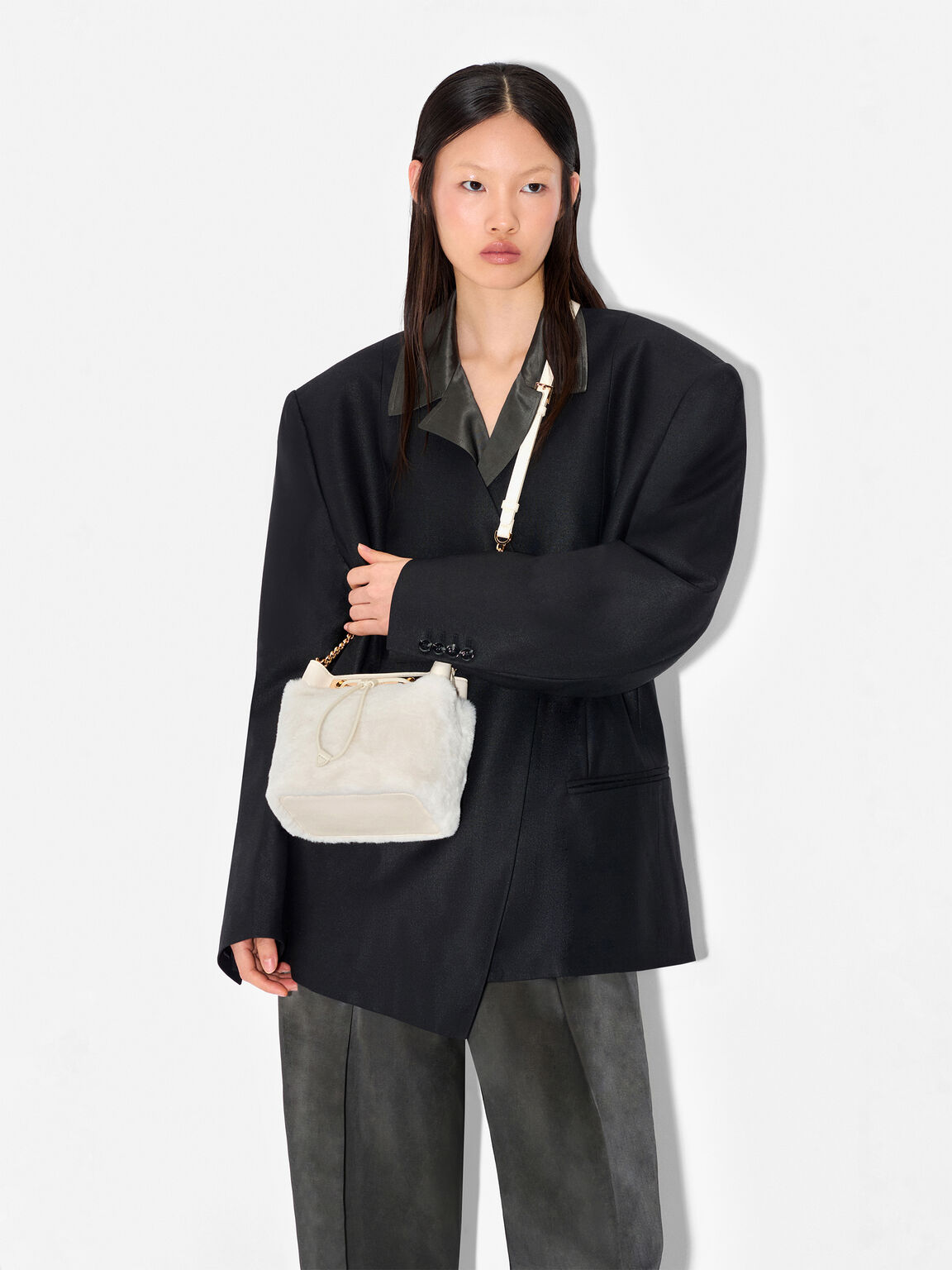 Panelled Bucket Bag, , hi-res