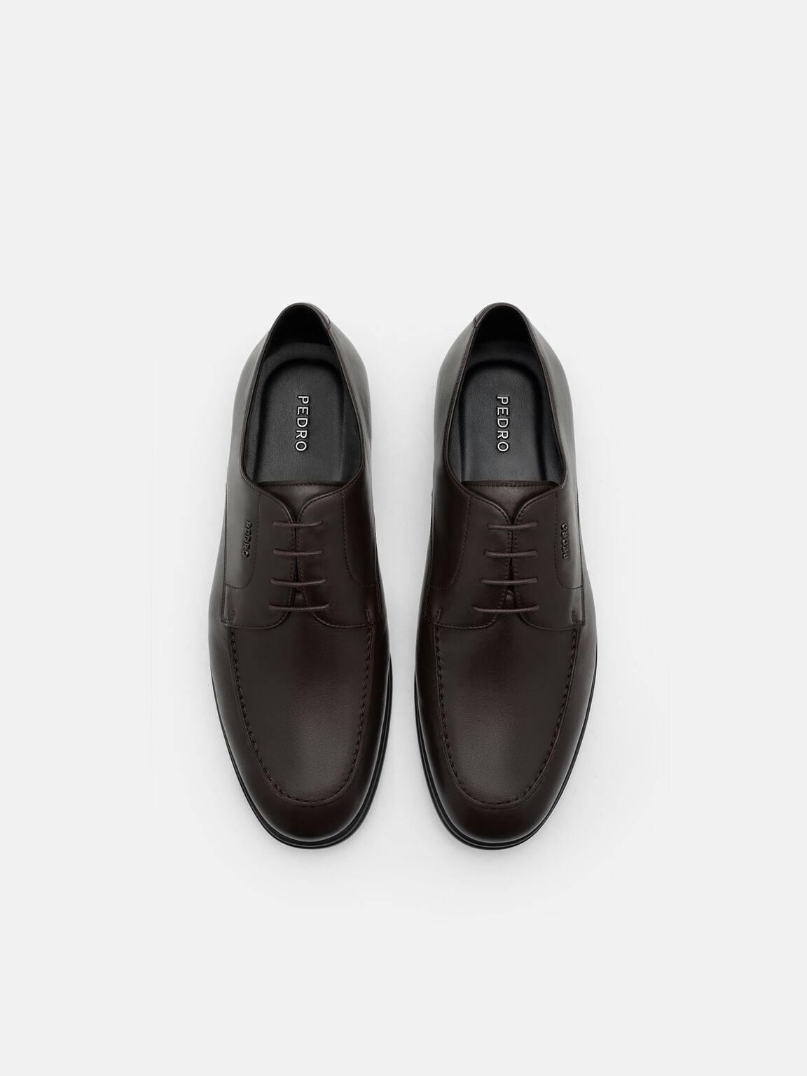 Burnished Leather Derby Shoes, , hi-res