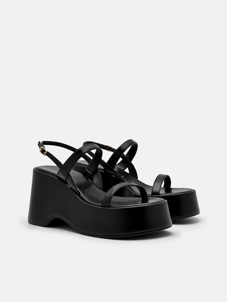 PEDRO Icon Leather Heel Sandals, Black PEDRO Icon Leather Heel Sandals, Black