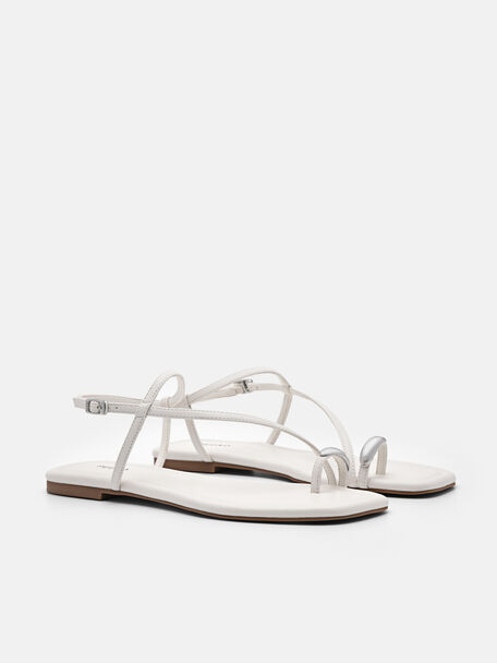 PEDRO Icon Leather Heel Sandals, Black