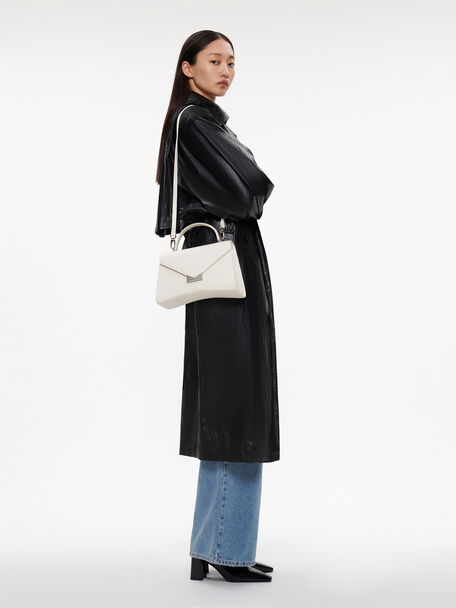 Marion Handbag, White, hi-res