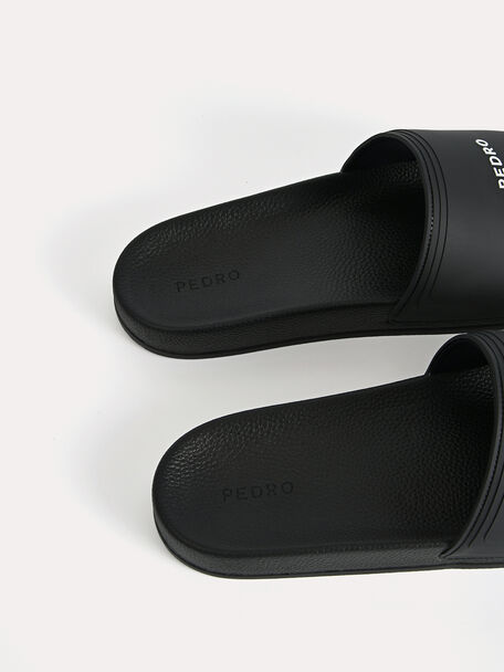 PEDRO Icon Leather Heel Sandals, Black