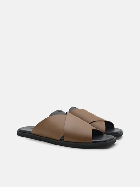 Crossover Slide Sandals, , hi-res