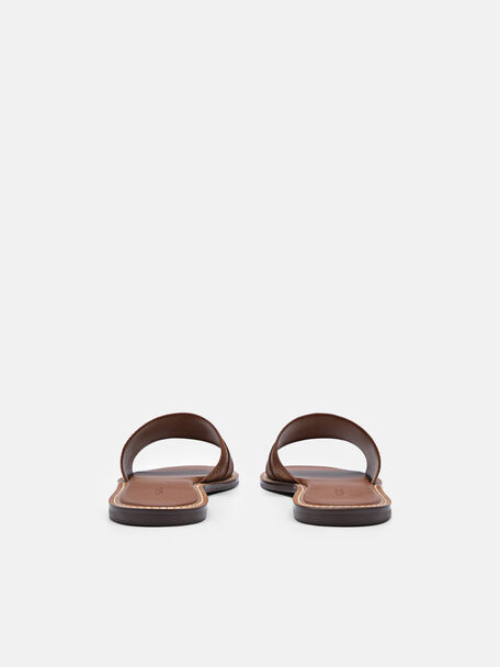 PEDRO Icon Leather Heel Sandals, Black